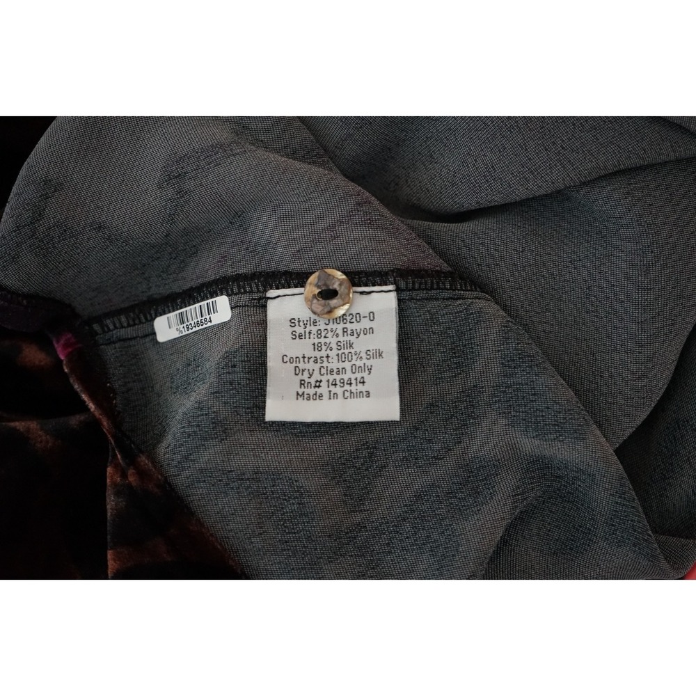 Johnny Was Torine Velvet Oversized‎ Button-Front Short Women's Large Floral - Picture 6 of 6